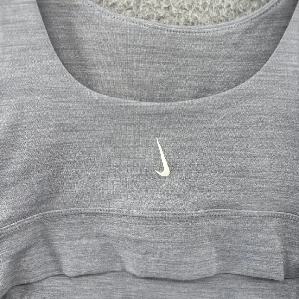 Nike Yoga Dri-Fit Sports Bra Tank Top Gray Medium DR7795-073